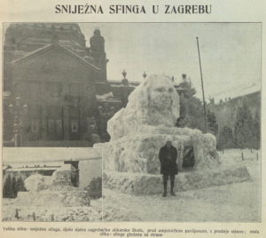 Snježna sfinga u Zagrebu