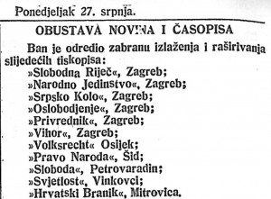 Novosti_1914-07-27_Obustava novina i časopisa