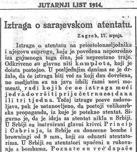 Jutarnji list_1914-07-17_Istraga o sarajevskom atentatu