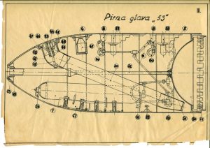 Crtež dijela torpeda TG - 53, tvornice "Torpedo" Rijeka