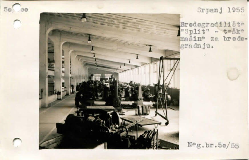 Teške mašine za brodogradnju - Brodogradilište Split, 1955.