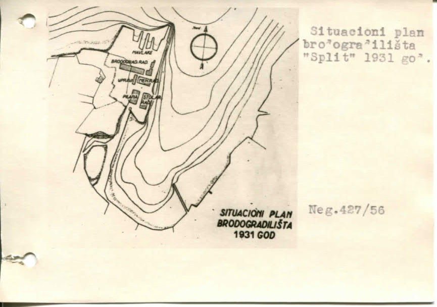 Situacijski plan brodogradilišta Split 1931. godine